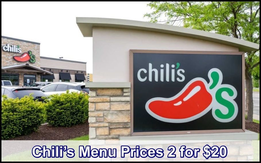 Chili’s Menu Prices 2 for $20